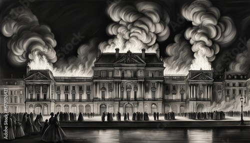 Fire at the Tuileries Palace, Paris, 1871