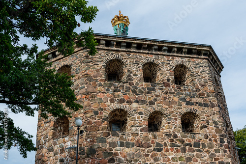 Facade of the Crown Sconce (Skansen Kronan) on Skansberget, Gothenburg, Sweden, Haga district