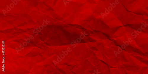 Red crinkled paper texture background and Glued paper wrinkled effect. Background for various purposes.