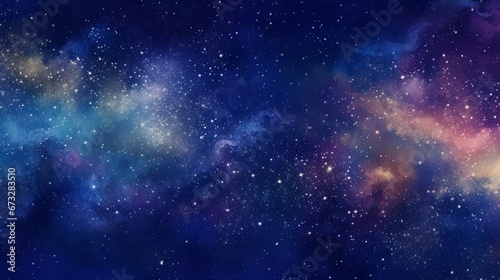 Abstract background illustration of a night sky like the universe, starry sky, galaxy, abstract painting, Generative AI