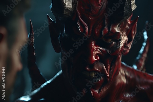 demon with red eyes and horns demon with red eyes and horns close up of devil with red horns