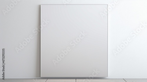 A modern, frameless rectangular mirror, its edges smooth and polished, positioned vertically on a pristine white canvas.