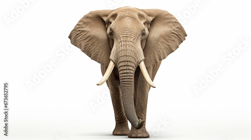 African elephant on white background. Made with generative ai