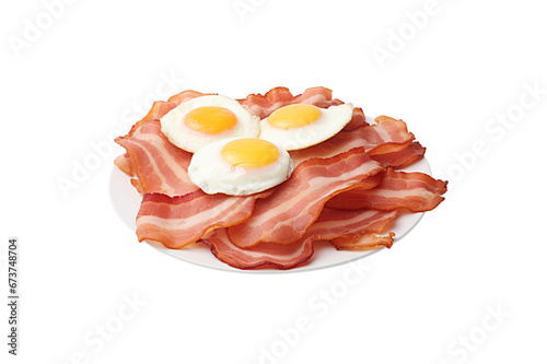 Eggs and bacon transparent background