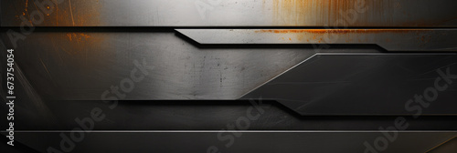 Metal background. Abstract modern metalic texture. Futuristic metal plates banner