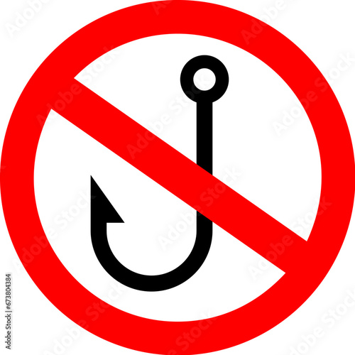 No fishing vector sign
