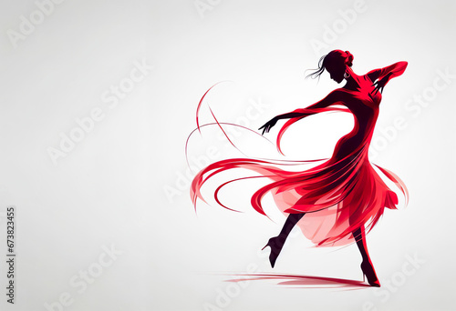 Fiery Elegance: A Solo Salsa Marvel