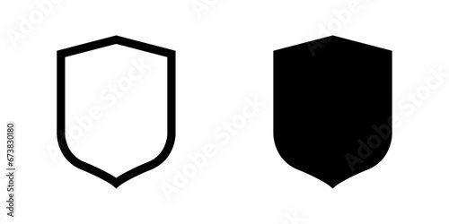 black shield symbol icon vector design