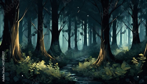 Mroczny ciemny las
