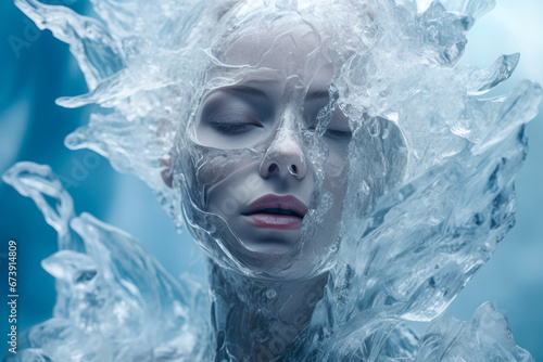 Mother earth as ice element , fairy queen