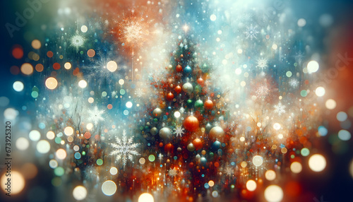Festive Abstract Blur - Essence of Christmas and Winter