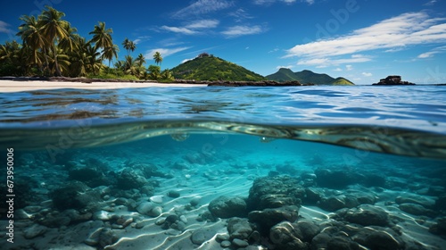 impressive and spectacular tropical beach landscape 