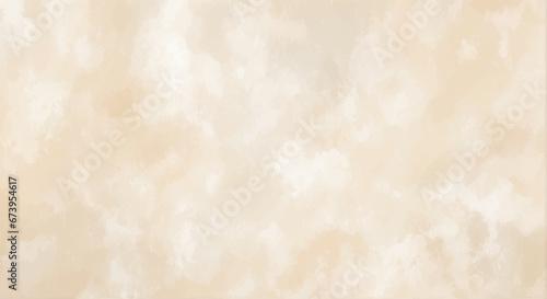 Watercolor art beige background. Vector. Light marble texture. Old paper. Stone texture for cards, flyers, poster, banner. Stucco. Wall. Brushstrokes and splashes. Painted template for design.