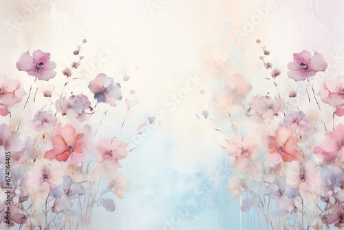 High quality pastel floral background with a sentimental touch. Generative AI