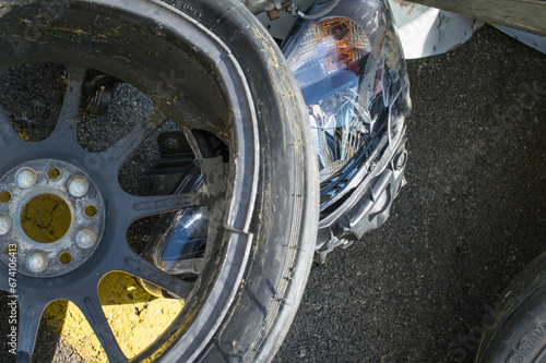 race car spare wheels, lightweight rims with racing rubber slicks