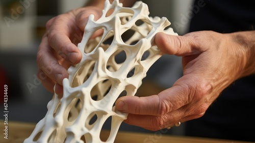 plastic 3d printed bones illustration human bone, equipment medicine, surgery dimensional plastic 3d printed bones