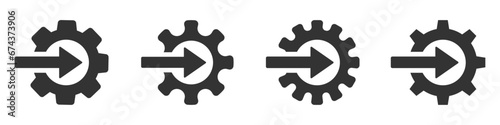 Vector illustration of integrations flat icons set