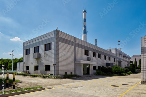 Large factory building sewage treatment plant