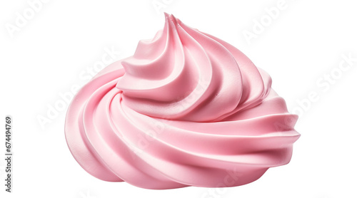 Pink whipped cream, cut out