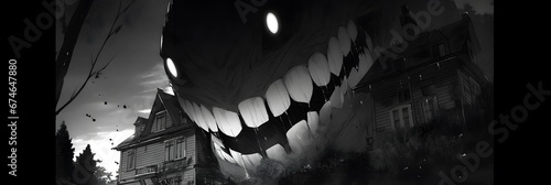 Horror Anime Manga style wallpaper background design art