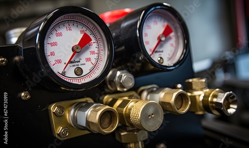 Gauges on Table With Measurement Tools