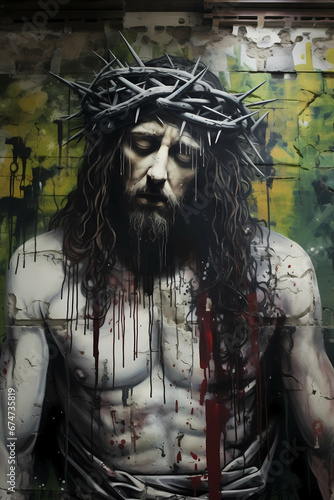 Christian Art, Graffiti, Jesus Art, Religious Art, Modern Christian Art, Paintings of Christ, Digital Art