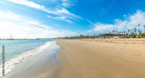 East Beach in Santa Barbara on a cloudy day