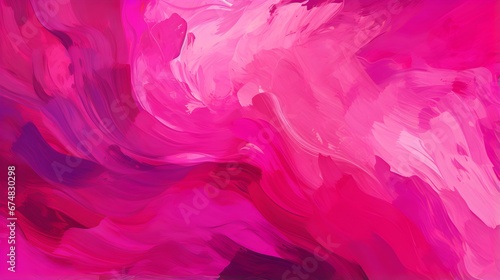 Close up of a Paint Texture in fuchsia Colors. Artistic Background of Brushstrokes