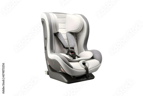 Grey baby seat isolated on transparent and white background