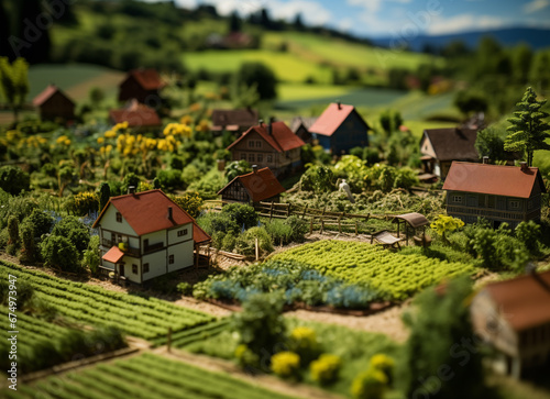 German cottage diorama photography traditional farm
