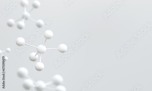 molecule background, skin care cosmetics solution, 3d illustration