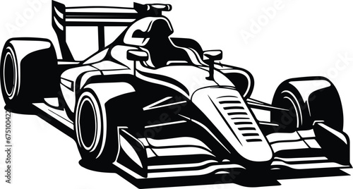 auto track rally racing car Logo Monochrome Design Style
