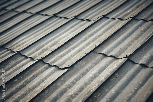 Background of roofing sheets made of asbestos cement. Generative AI