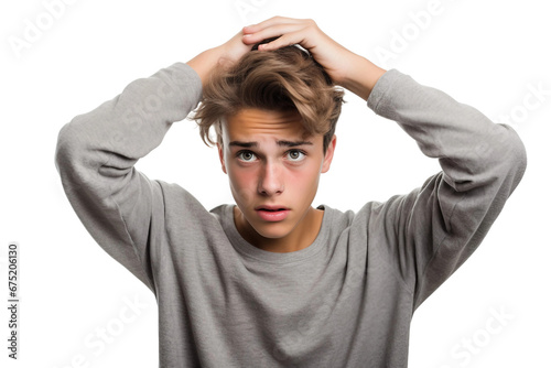 Expressive Teenager in Shame Isolated on transparent background
