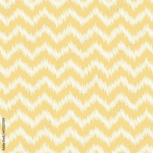 Seamless pattern with beige handdrawn chevron