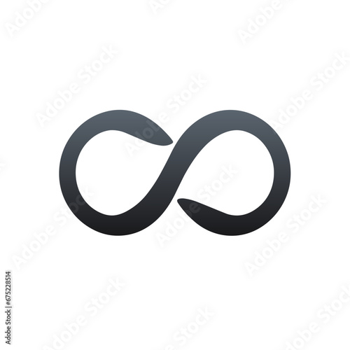 Relibly power company filled gradient logo. Trustworthy business. Infinity loop simple icon. Design element. Created with artificial intelligence. Ai art for corporate branding, marketing