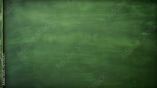 Green Chalkboard. Chalk texture school board display for background. chalk traces erased with copy space for add text or graphic design. Education concepts background. generative AI.