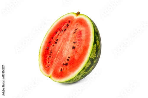Pół arbuza na białym tle | Half of watermelon with white background