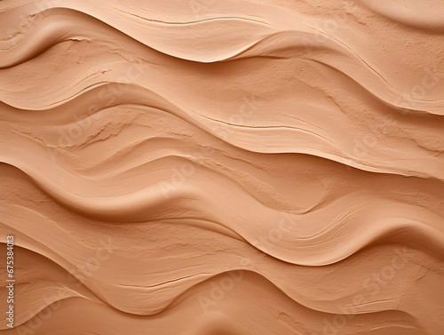 Abstract clay pattern in natural tones. Texture relief for creative background. Peach fuzz 2024 color