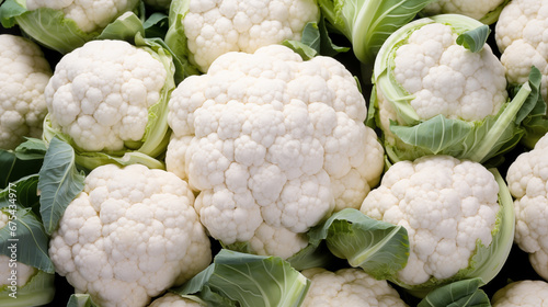 cauliflower in the market fresh vegetable background photography