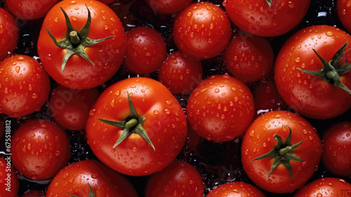fresh tomatoes - tomato - tomatoes with droplets of water