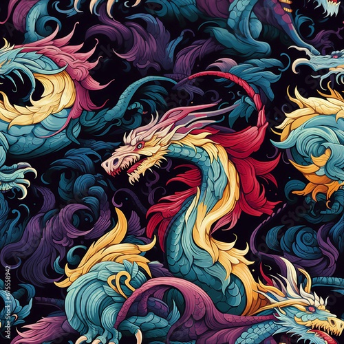 Mystical Dragon Realms Pattern