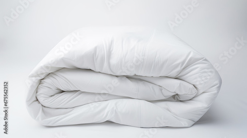 New soft folded blanket isolated on white ai generative