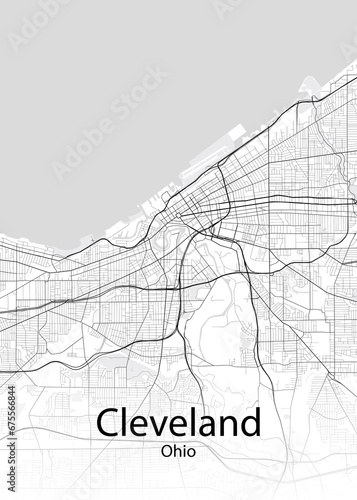 Cleveland Ohio minimalist map