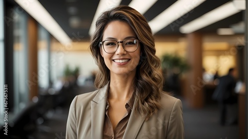 portrait of a business woman with glasses