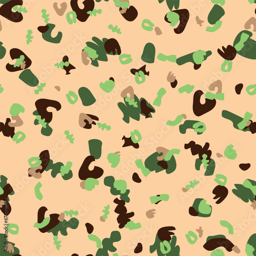 Camouflage Seamless Vector. Seamless Splash. Military Camo Spot. Army Brown Grunge. Grey Camo Paint. Digital Beige Camouflage. Modern Abstract Camouflage. Urban Vector Pattern. Fabric Beige Pattern.