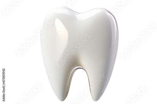 a healthy white tooth isolated on transparent background