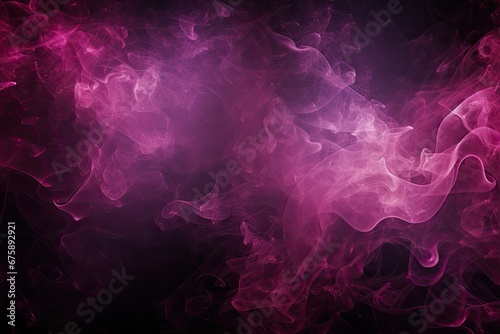 texture of soft magical transparent pink smoke on a black backdrop