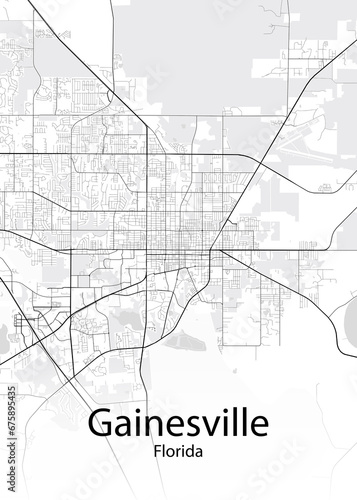 Gainesville Florida minimalist map