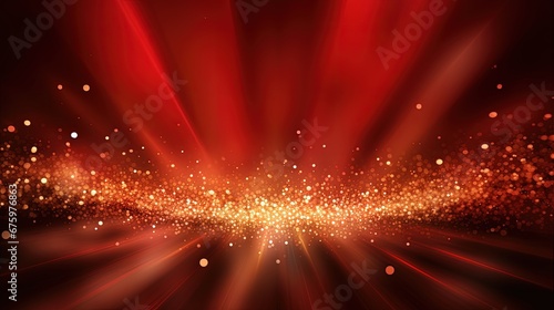 Red Golden Shimmer Awards Graphics Background Celebration. Entertainment Light Hollywood Bollywood Template Nomination Luxury Premium Corporate Abstract Design Template Certificate